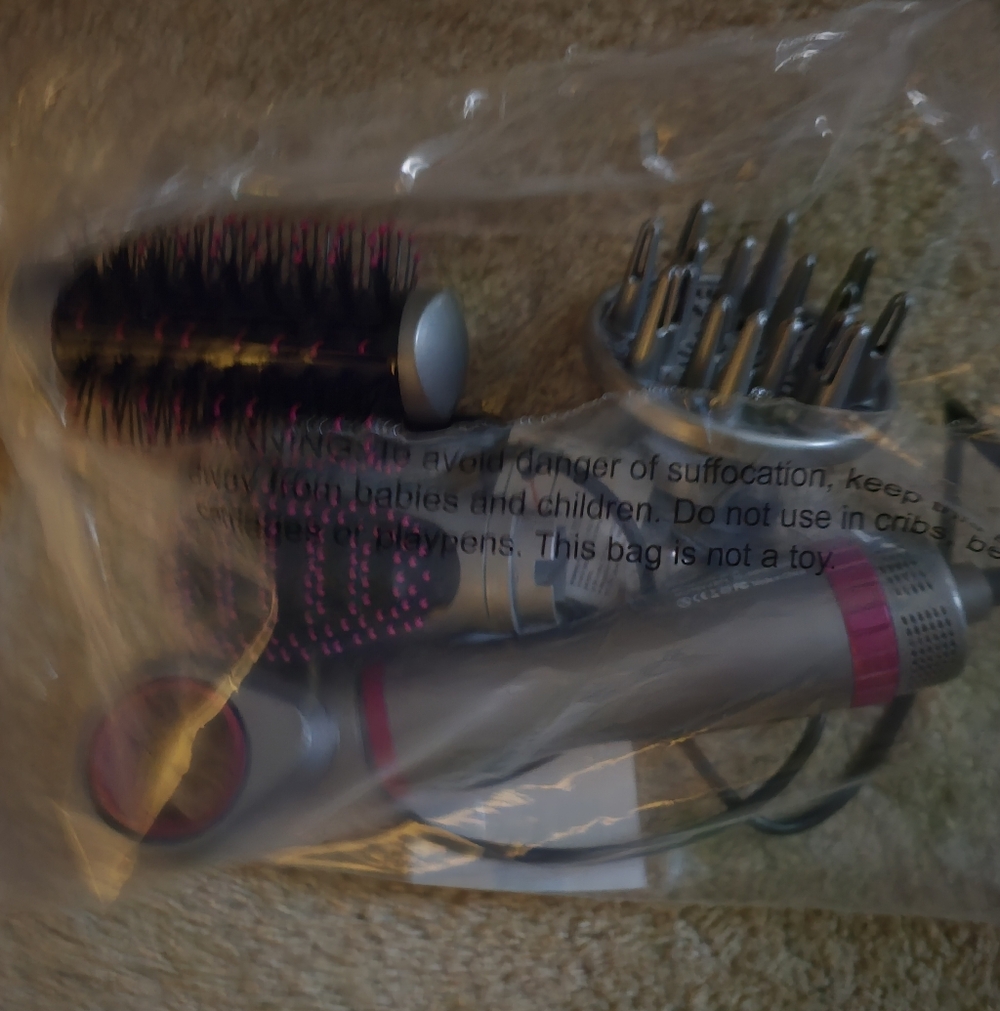 Silver and Pink Hair Styling Tool Set - Picture 2 of 4